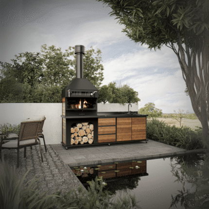 LETA Mermerit Tezgahlı Barbekü 2.4m